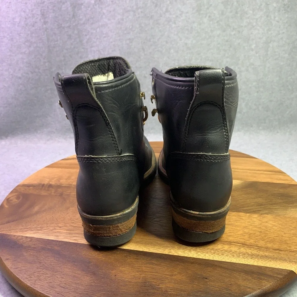Rugged Outback Boots Mens Size 8.5‎ Black Combat Work Ankle Lace Up Lug Sole